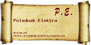 Polednak Elektra névjegykártya